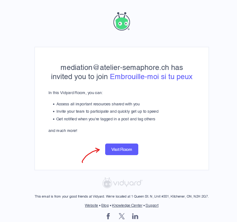 Aperçu de l'invitation