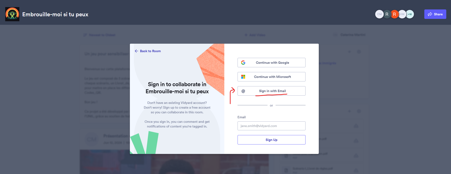 Aperçu du champsSign In