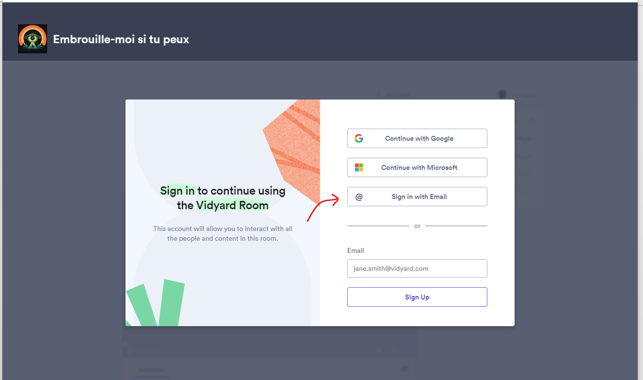 Aperçu du champ Sign In